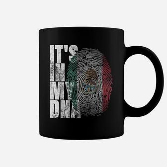 It's In My Dna Mexican Shirt Proud Hispanic Gift Mexico Flag Coffee Mug | Crazezy UK