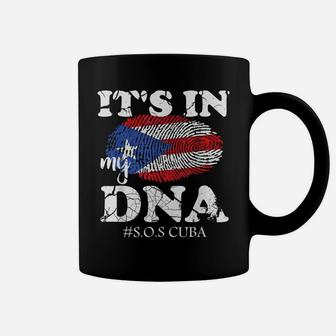 It's In My DNA SOS Free Cuba Flag Cuban Pride Men Women Coffee Mug | Crazezy