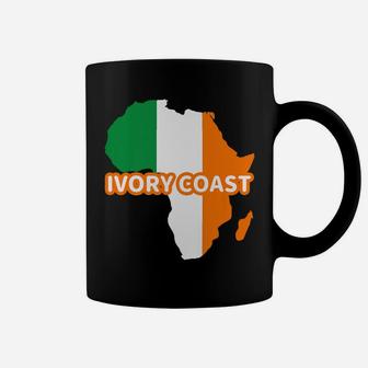 Ivory Coast Ivorians Pride Flag Map Africa Print Coffee Mug | Crazezy