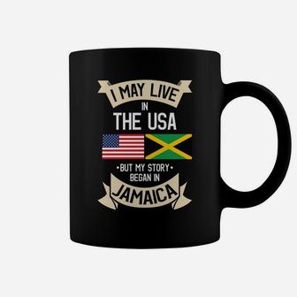 Jamaica American Flag Usa Jamaican Roots Gifts Sweatshirt Coffee Mug | Crazezy CA
