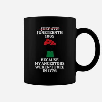 Juneteenth Ancestors Black African American Flag Pride Coffee Mug | Crazezy