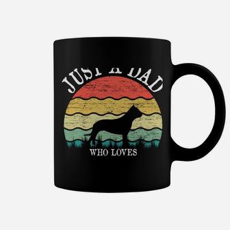 Just A Dad Who Loves Presa Canario Dog Lover DAD Gift Coffee Mug | Crazezy AU