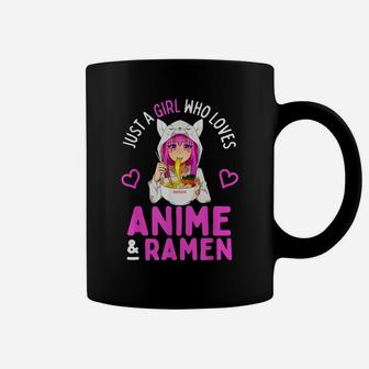 Just A Girl Who Loves Anime And Ramen Bowl Japanese Girls Coffee Mug | Crazezy CA