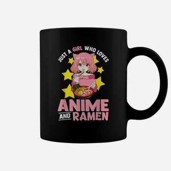 Just A Girl Who Loves Anime And Ramen Bowl Japanese Noodles Coffee Mug | Crazezy CA