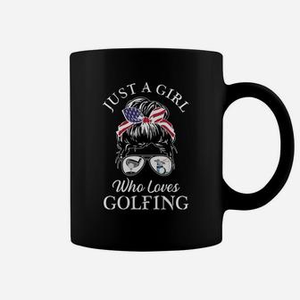 Just A Girl Who Loves Golfing Funny Gift Coffee Mug | Crazezy