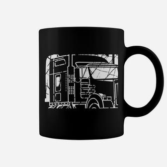 Just A Girl Who Loves Her Trucker Fun Semi Truck Coffee Mug | Crazezy