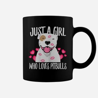Just A Girl Who Loves Pit-Bulls Terrier Lover Dad Mom Funny Coffee Mug | Crazezy UK