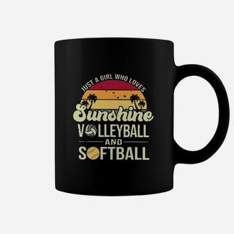 Just A Girl Who Loves Sunshine Volleyball And Softball Coffee Mug | Crazezy CA