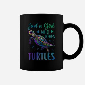 Just A Girl Who Loves Turtles Watercolor Sea Ocean Gift Coffee Mug | Crazezy