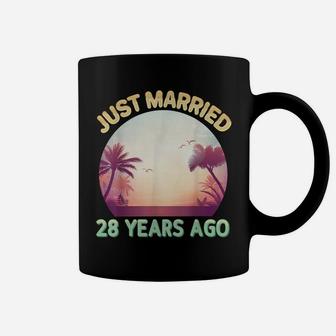 Just Married 28 Years Ago Happy 28Th Wedding Anniversary Coffee Mug | Crazezy DE
