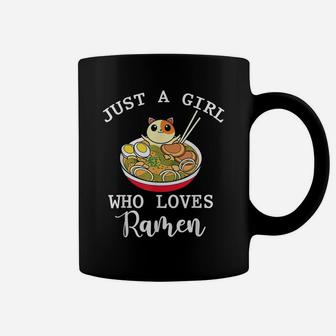 Kawaii Cat Japanese Noodles Women Girls Animal Ramen Coffee Mug | Crazezy UK