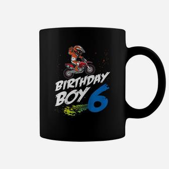 Kids 6Th Birthday Boy 6 Years Old Dirt Bike Motocross Rider Coffee Mug | Crazezy UK