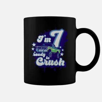 Kids Birthday 7 Year Old Boy - Monster Truck Coffee Mug | Crazezy AU