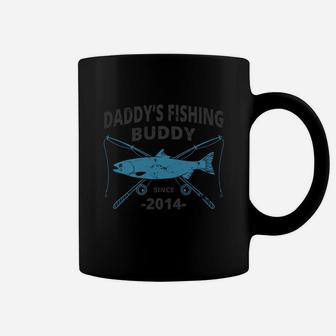 Kids Daddys Fishing Buddy Since 2014 4th Birthday Fishing Gift Coffee Mug | Crazezy UK