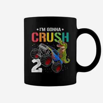 Kids Dinosaur Monster Truck Two Years Old 2Nd Birthday Gift Coffee Mug | Crazezy UK