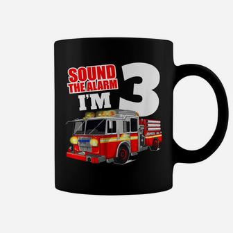 Kids Fire Truck 3Rd Birthday T Shirt 3 Boy Toddler Firefighter Coffee Mug | Crazezy UK