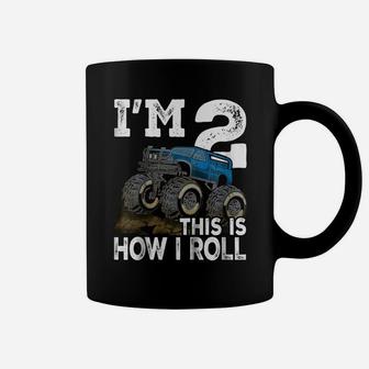 Kids Monster Truck Rally 2Nd Birthday Party Shirt - Second Bday Coffee Mug | Crazezy