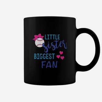 Kids Sweet Little Sister Biggest Fan Baseball Coffee Mug | Crazezy AU