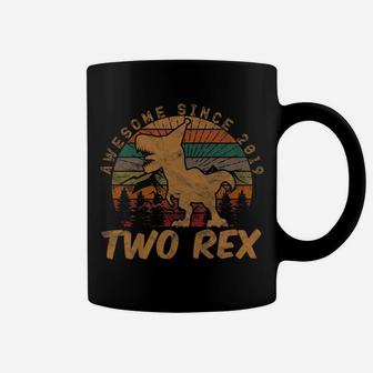 Kids Two Rex 2Nd Birthday Gifts Second Dinosaur 2 Year Old Coffee Mug | Crazezy CA