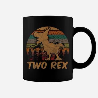 Kids Two Rex Dinosaur Lover 2 Year Old Gift 2Nd Birthday Boy Coffee Mug | Crazezy UK