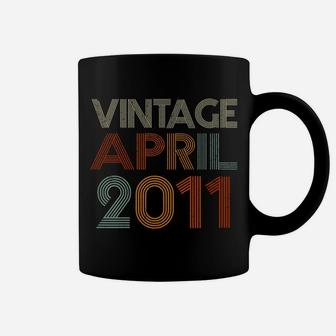 Kids Vintage April 2011 Retro Style 10 Years Old 10Th Birthday Coffee Mug | Crazezy DE
