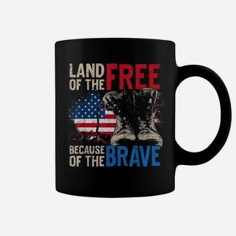 Land Of The Free Because Of The Brave Veteran Gift Coffee Mug | Crazezy