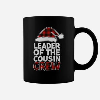 Leader Of The Cousin Crew Christmas Buffalo Red Plaid Xmas Coffee Mug | Crazezy