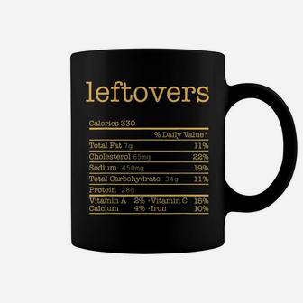Leftovers Nutrition Facts Funny Thanksgiving Christmas Food Coffee Mug | Crazezy UK