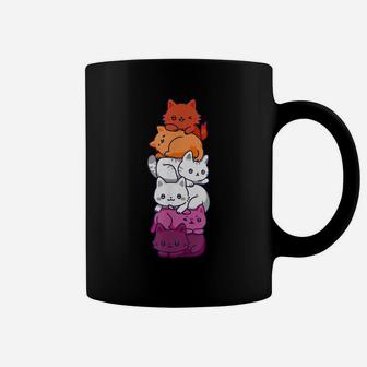 Lesbian Pride Cat Lgbt Gay Flag Cute Hers And Hers Gifts Coffee Mug | Crazezy DE