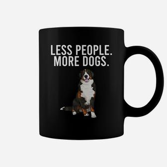 Less People More Dogs Bernese Mountain Dog Funny Introvert Coffee Mug | Crazezy AU