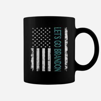 Let's Go Brandon,Vintage American Flag Distressed Design Coffee Mug | Crazezy