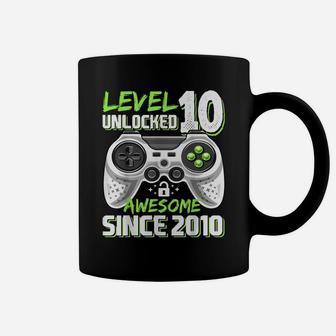Level 10 Unlocked Awesome 2010 Video Game 10Th Birthday Gift Coffee Mug | Crazezy