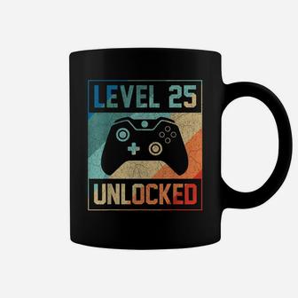 Level 25 Unlocked Shirt Video Gamer 25Th Birthday Gifts Tee Coffee Mug | Crazezy