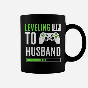 Leveling Up To Husband Gaming Gender Reveal Announcement Coffee Mug | Crazezy