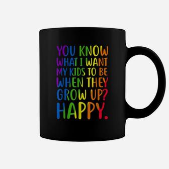 Lgbt Awareness Parents Mom Dad Gay Pride Rainbow Coffee Mug | Crazezy