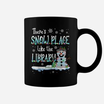 Librarian There's Snow Place Like The Library Christmas Snow Coffee Mug | Crazezy