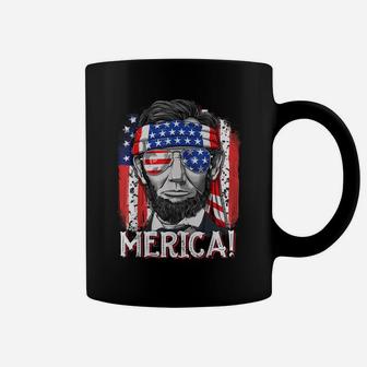 Lincoln 4Th Of July Boys Kids Men Merica American Flag Gifts Coffee Mug | Crazezy