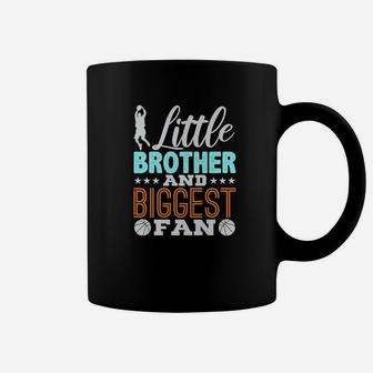 Little Brother And Biggest Fan Basketball Coffee Mug | Crazezy CA