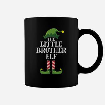 Little Brother Elf Matching Family Group Christmas Boys Coffee Mug | Crazezy