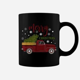 Little Red Vintage Christmas Truck Tree Farm Retro Coffee Mug | Crazezy AU