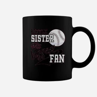 Little Sister And Biggest Fan Baseball Coffee Mug | Crazezy