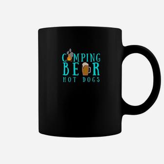 Longshankstees Camping Beer Hot Dogs Funny Camping Coffee Mug | Crazezy CA