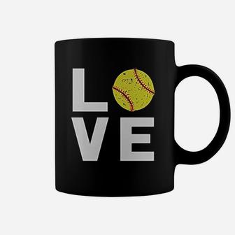 Love Softball Gift For Softball Fans Coffee Mug | Crazezy CA
