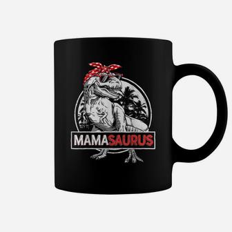Mamasaurus T Rex Dinosaur Funny Mama Saurus Family Matching Coffee Mug | Crazezy CA