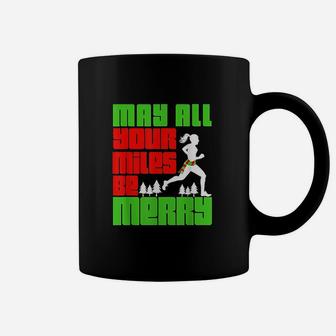 May All Your Miles Be Merry Christmas Running Coffee Mug | Crazezy UK