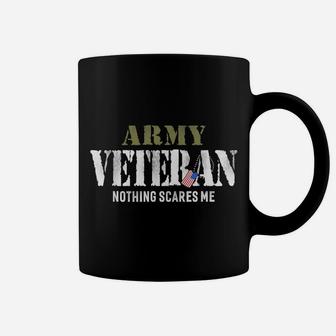 Men's Army Veteran Nothing Scares Me American Flag Coffee Mug | Crazezy