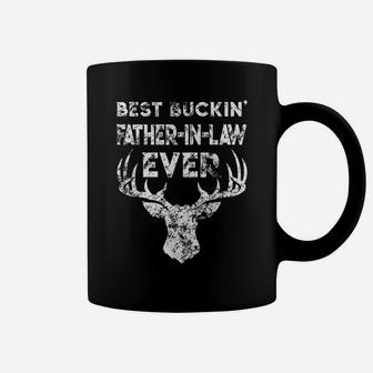 Mens Best Buckin' Father-In-Law Ever Deer Hunting Fathers Day Coffee Mug | Crazezy CA