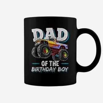Mens Dad Of The Birthday Boy Monster Truck Birthday Novelty Gift Coffee Mug | Crazezy