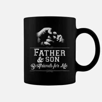 Mens Father Son Friends Fist Bump Tshirt Dad Father's Day Family Coffee Mug | Crazezy