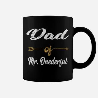 Mens Funny Dad Of Mr Onederful Wonderful 1St Birthday Boy Shirt Coffee Mug | Crazezy DE